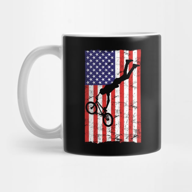 BMX - BMX Biking USA Flag by Kudostees